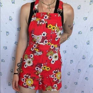 ModCloth Floral Overall Shorts!